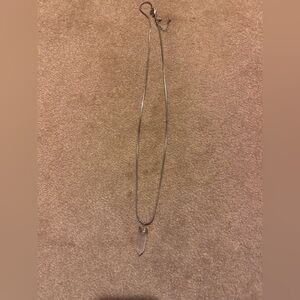 Elegant Silver Necklace with Crystal Pendant